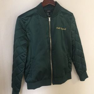 Model Squad Forest Green & Gold Bomber Jacket